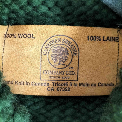 カナディアンセーター CANADIAN SWEATER カナダ製 カウチンセーターカーディガン フィッシャーマン ハンドニット ローゲージウール メンズ