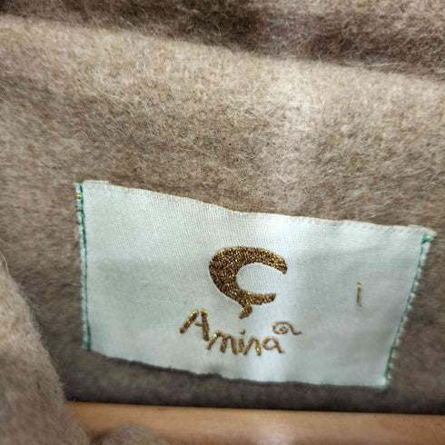 アミナ Amina ネイティブ刺繍 ウールベルテッドコート レディース