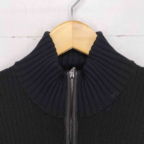 コムサデモードメン COMME CA DU MODE MEN 00s ラムレザー ダブルジップドライバーズニット メンズ JPN:L