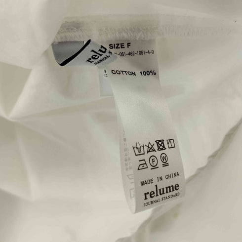 ジャーナルスタンダードレリューム JOURNAL STANDARD relume ハイカウントコットンスタンドカラー2way レディース FREE