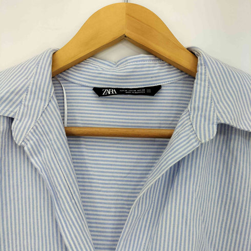 ザラ ZARA オーバーサイズ ストライプシャツ レディース import:XS