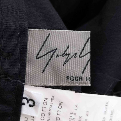 ヨウジヤマモトプールオム Yohji Yamamoto POUR HOMME 朝倉優佳 ペインティング 裁ち切り ノーカラー ブロードシャツ メンズ JPN:3