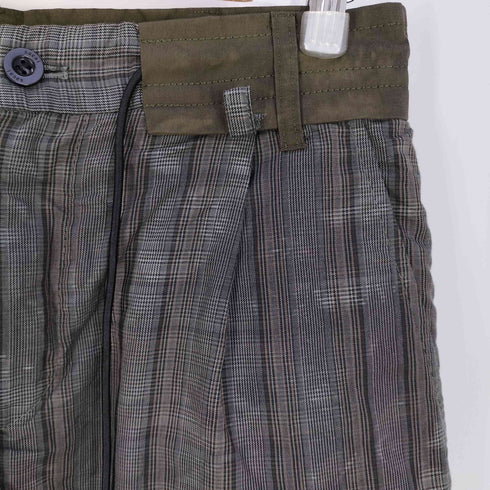 サカイ Sacai 製品染め グレンチェック ドローストリング スラックスパンツ メンズ JPN:2