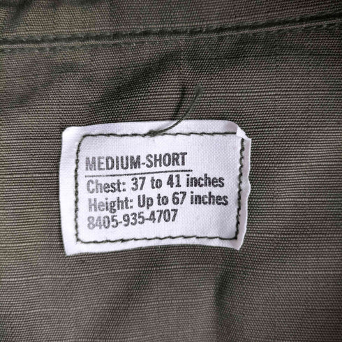 ユーエスアーミー U.S. ARMY 70年度会計 JUNGLE FATIGUE JACKET 5th Type ジャングルファティーグ ミリタリージャケット リップストップ メンズ MEDIUM-SHORT