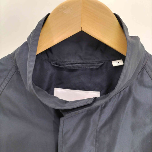 ジムフレックス GYMPHLEX 20SS ポリ シャイニー 比翼ボタン ステンカラー コート メンズ import:M