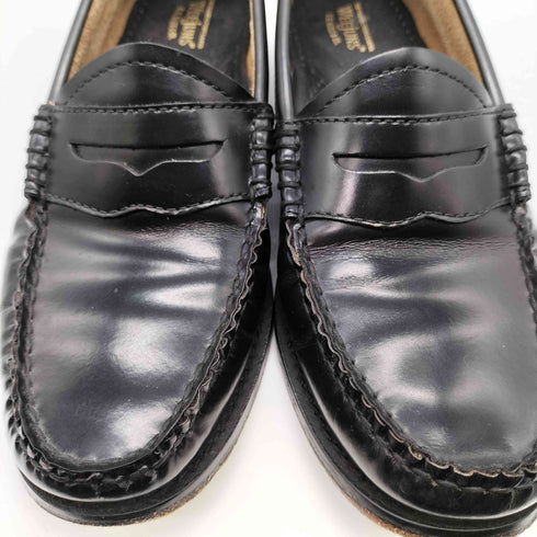ジーエイチバス G.H.BASS BLACK LEATHER SOLE コイン ローファー メンズ 38