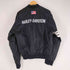 ハーレーダビッドソン HARLEY-DAVIDSON USA製 裏地メッシュ ナンバリング 両面刺繍 フライトジャケット MA-1 メンズ import:S