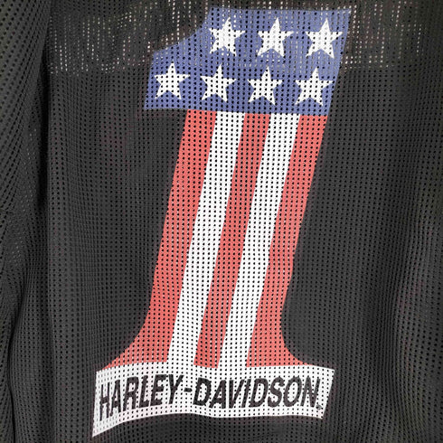 ハーレーダビッドソン HARLEY-DAVIDSON USA製 裏地メッシュ ナンバリング 両面刺繍 フライトジャケット MA-1 メンズ import:S