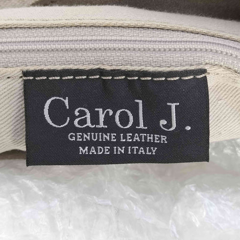 Carol J. イタリア製 カモ柄 レザーハンドル トートバッグ メンズ