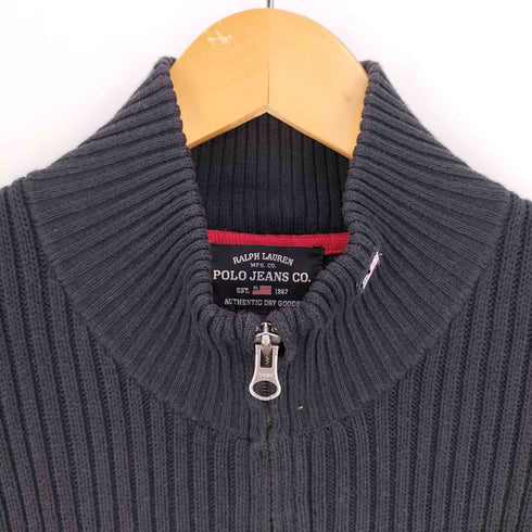 ポロジーンズカンパニーラルフローレン POLO JEANS COMPANY RALPH LAUREN スモールロゴワッペン コットン ドライバーズニット メンズ import:L