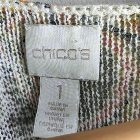 CHICO’S ペイズリー柄コットンナイロンニット レディース 1