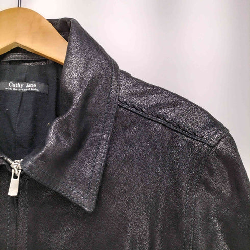 キャシージェーン Cathy Jane ゴートレザー シングル ライダース ジャケット レディース JPN:2
