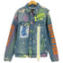ザラ ZARA ペイントダメージデニムジャケット メンズ import:M