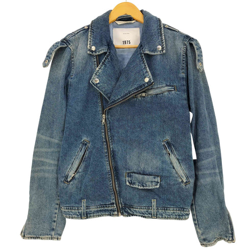 ザラ ZARA ダブルライダース デニムジャケット メンズ import:M