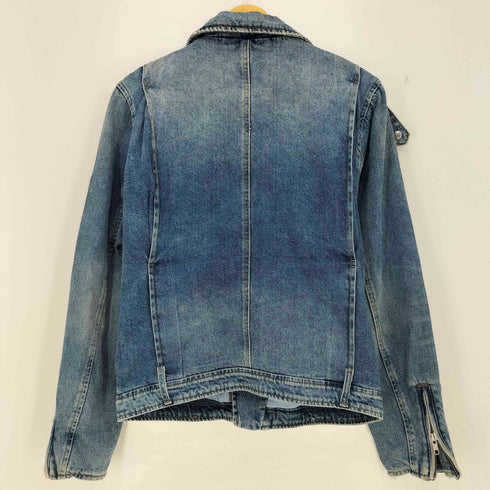 ザラ ZARA ダブルライダース デニムジャケット メンズ import:M