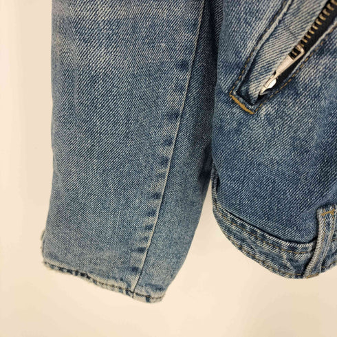 ザラ ZARA ダブルライダース デニムジャケット メンズ import:M