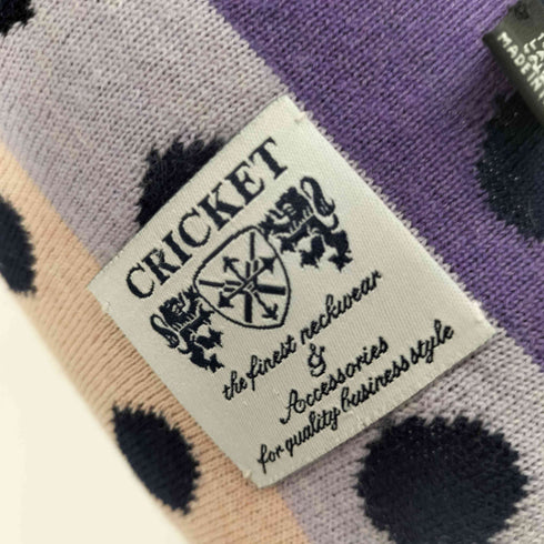 CRICKET イタリア製 ウール100%マフラー ドット柄 マルチカラー レディース