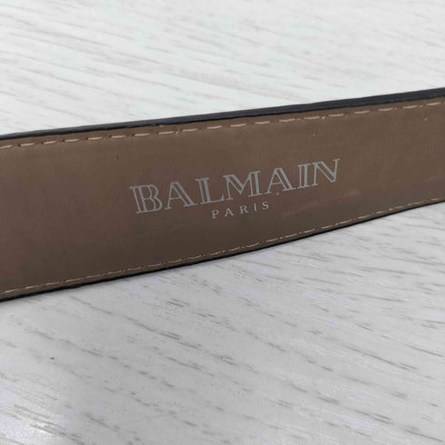 バルマンパリ BALMAIN PARIS エンボスロゴレザーベルト メンズ