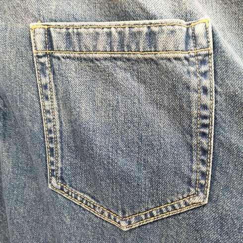 ザラ ZARA ハーフジップ デニム ワンピース レディース import:M