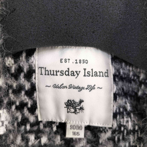 THURSDAY ISLAND シャギーツイード ダブル チェスターコート レディース 165
