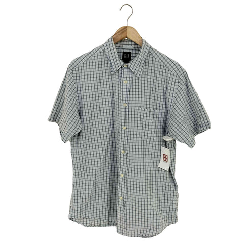 ギャップ Gap 00s ボタンダウン チェックS/Sシャツ メンズ import:M