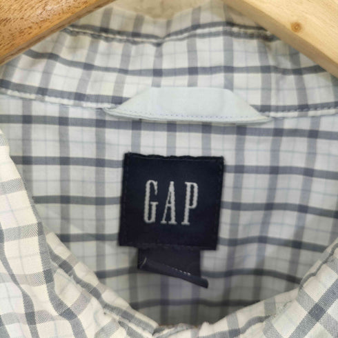 ギャップ Gap 00s ボタンダウン チェックS/Sシャツ メンズ import:M