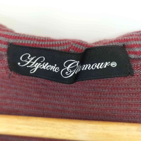 ヒステリックグラマー HYSTERIC GLAMOUR カシミヤ混 ボーダー フーディミニワンピ レディース FREE