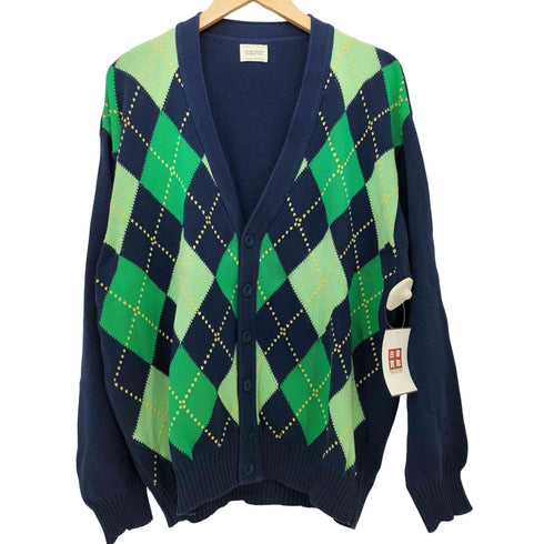 ユナイテッドカラーズオブベネトン UNITED COLORS OF BENETTON アーガイルチェック コットンニット L/S カーディガン メンズ import:M