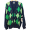 ユナイテッドカラーズオブベネトン UNITED COLORS OF BENETTON アーガイルチェック コットンニット L/S カーディガン メンズ import:M