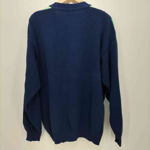 ユナイテッドカラーズオブベネトン UNITED COLORS OF BENETTON アーガイルチェック コットンニット L/S カーディガン メンズ import:M