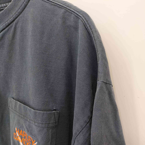 ハーレーダビッドソン HARLEY-DAVIDSON ヘンリーネック ポケットS/S Tシャツ ビッグサイズ メンズ