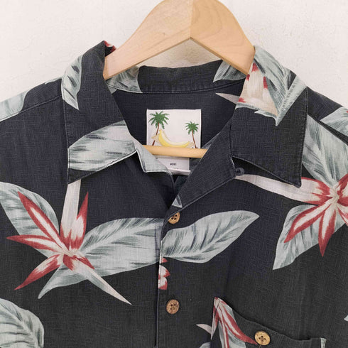 BANANA CABANA シルク オープンカラーアロハシャツ メンズ import:L