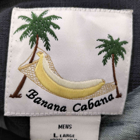 BANANA CABANA シルク オープンカラーアロハシャツ メンズ import:L
