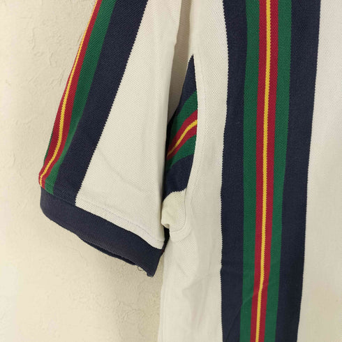 トミーヒルフィガー TOMMY HILFIGER ストライプ 鹿の子ポロシャツ メンズ import:L