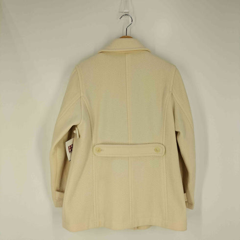 エディーバウアー Eddie Bauer 00s ヘリンボーン ウールナイロン ピーコート レディース PL