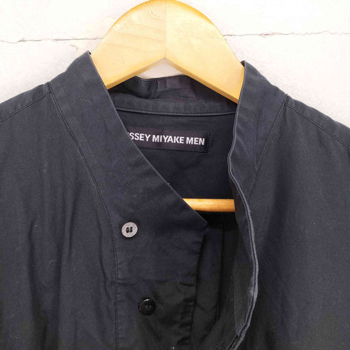 イッセイミヤケメン ISSEY MIYAKE MEN ノーカラーシャツ 比翼 メンズ 2