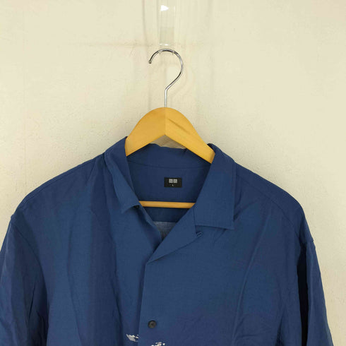 ユニクロ UNIQLO レーヨンプリントオープンカラーシャツ メンズ JPN:L