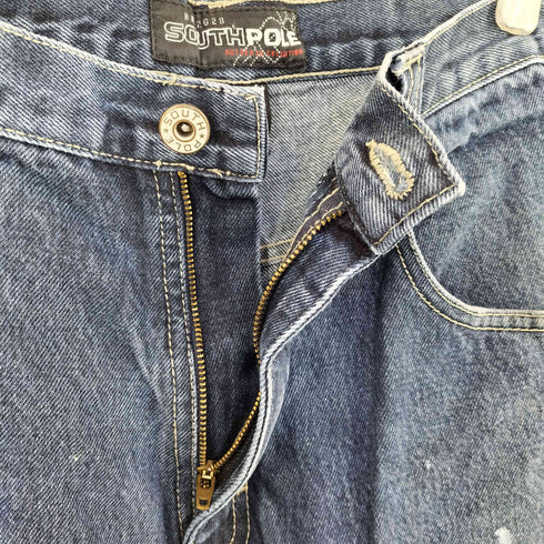サウスポール SOUTHPOLE 90-00s ペンキ加工 デニム ペインターパンツ BBOY メンズ 32inch