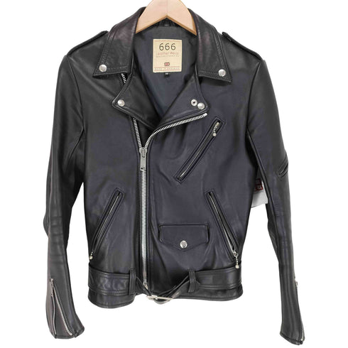 トリプルシックスレザーウェア 666 Leather Wear ダブルライダースジャケット レディース DE:32
