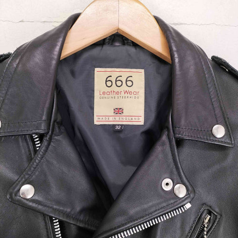 トリプルシックスレザーウェア 666 Leather Wear ダブルライダースジャケット レディース DE:32