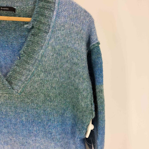 エモダ EMODA 22AW オーバーVネッククラッシュニット レディース FREE