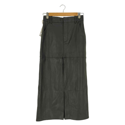 ザラ ZARA センタースリット フェイクレザー スカート レディース S