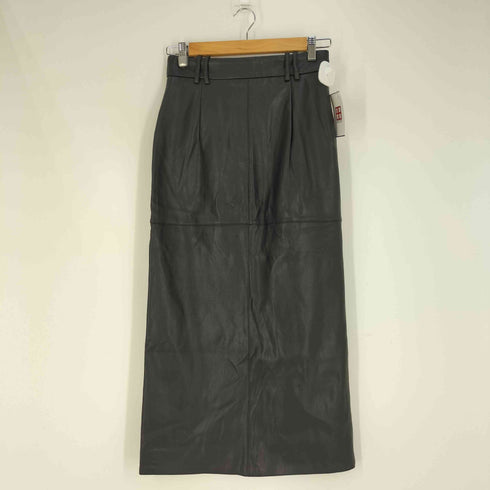 ザラ ZARA センタースリット フェイクレザー スカート レディース S