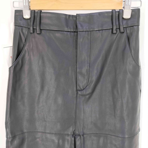 ザラ ZARA センタースリット フェイクレザー スカート レディース S