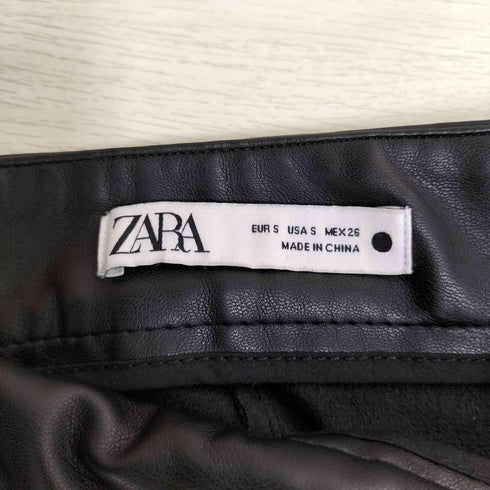 ザラ ZARA センタースリット フェイクレザー スカート レディース S
