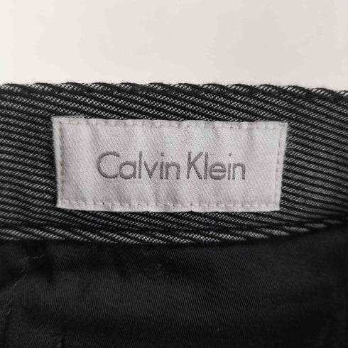カルバンクライン CALVIN KLEIN ストライプ柄コットンストレートパンツ レディース 29