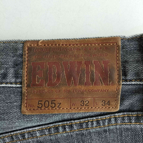 エドウィン EDWIN 505Z 先染め ブラック デニムパンツ メンズ 32inch