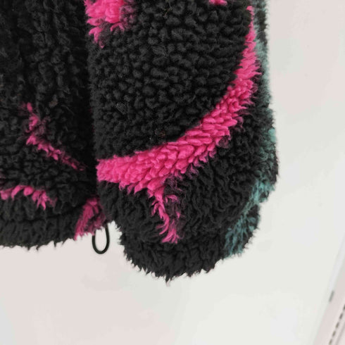 ザラ ZARA ネオン ペイント 総柄 ボアジャケット メンズ L-XL