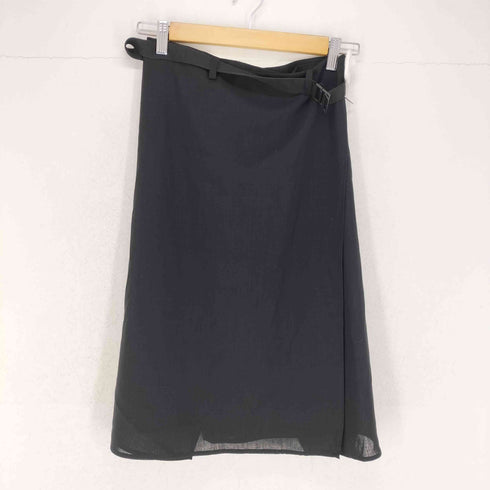 DONNA KARAN SIGNATURE ウールラップスカート レディース FR:36