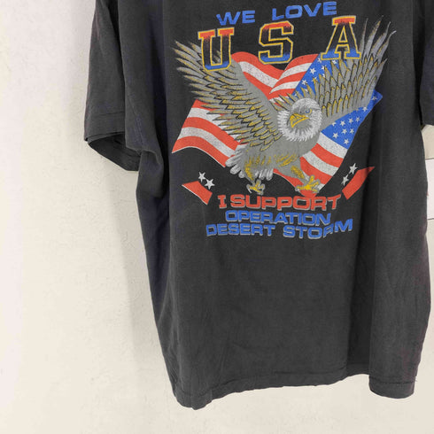 シングルステッチ I SUPPORT OPERATION DESERT STORM クルーネックTシャツ メンズ import:XL